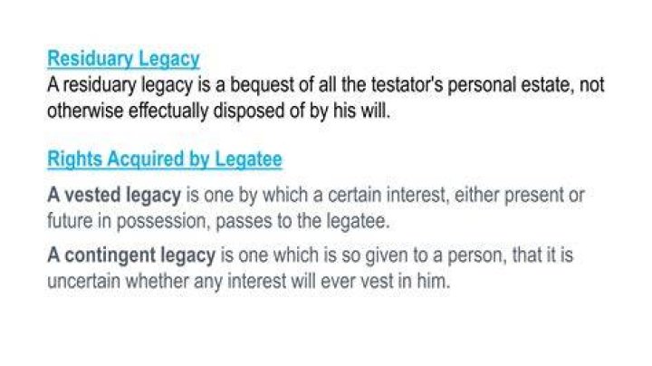 What is the residuary estate of a testator?