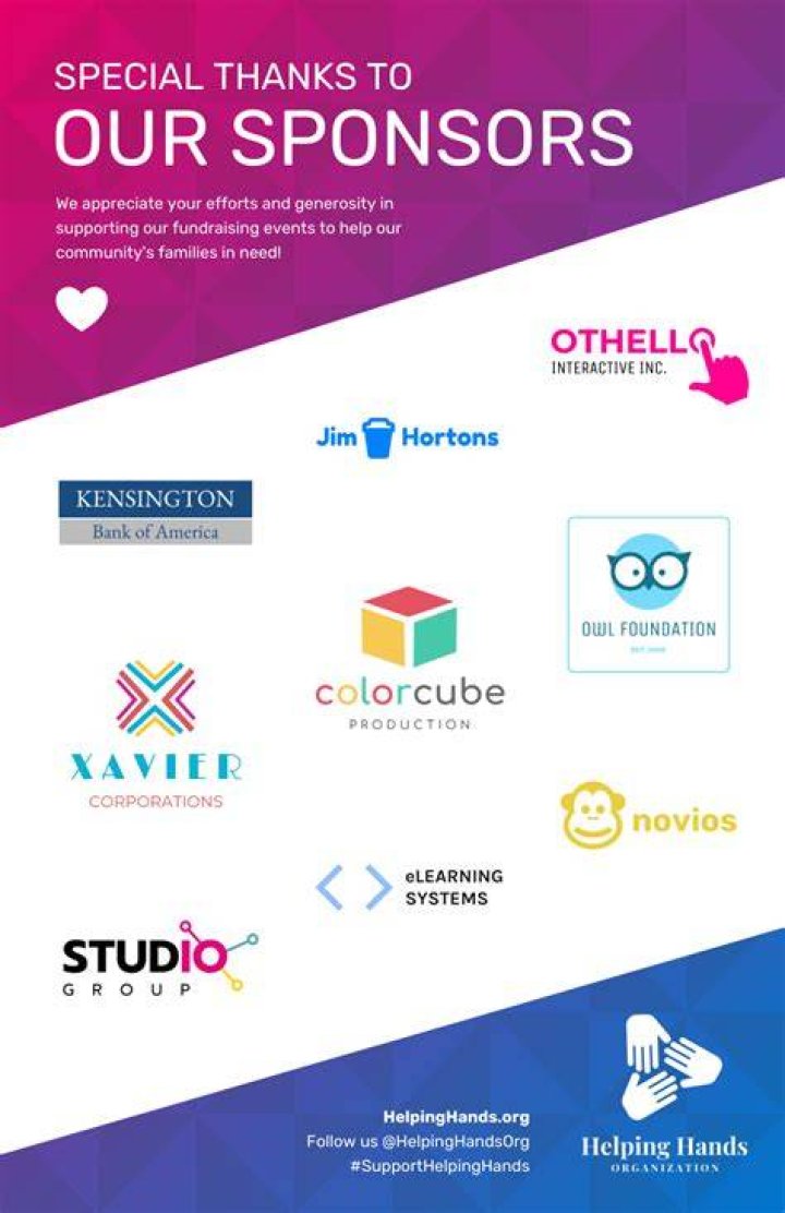 What is the role of sponsors when planning an event?
