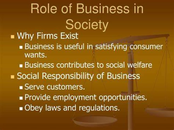 What is the role of the business in the society?