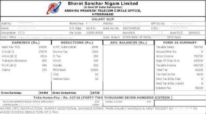 What is the salary of BSNL?