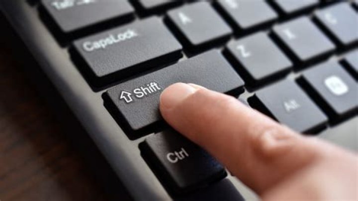 What is the Shift key on a laptop?