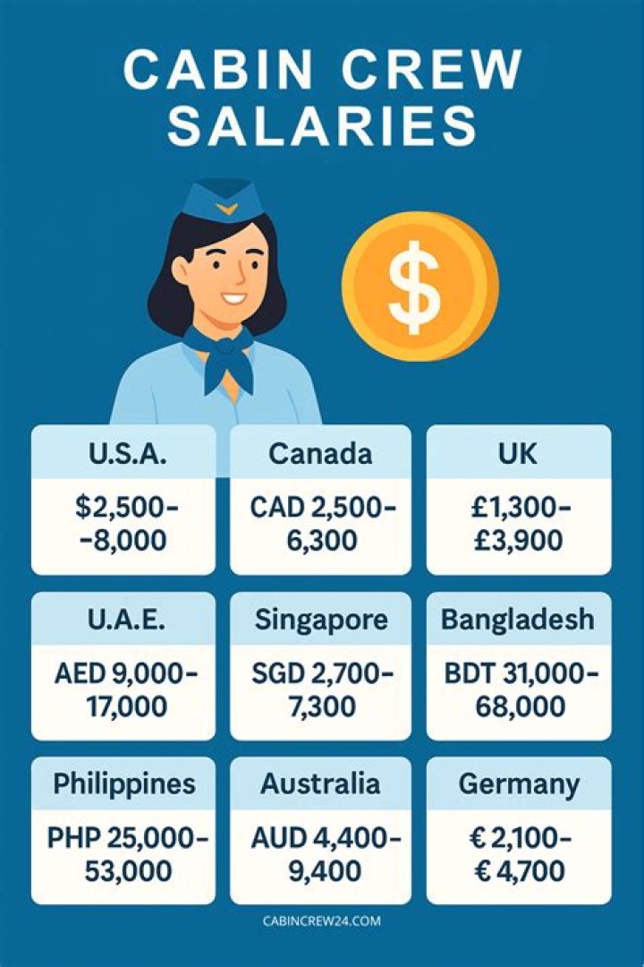 What is the starting salary of cabin crew?