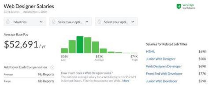 What is the starting salary of web designer?