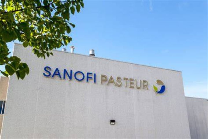 What is the stock symbol for Sanofi Pasteur?