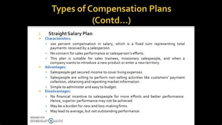 What is the straight salary plan?