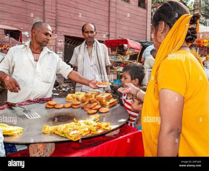 What is the street vendor selling?