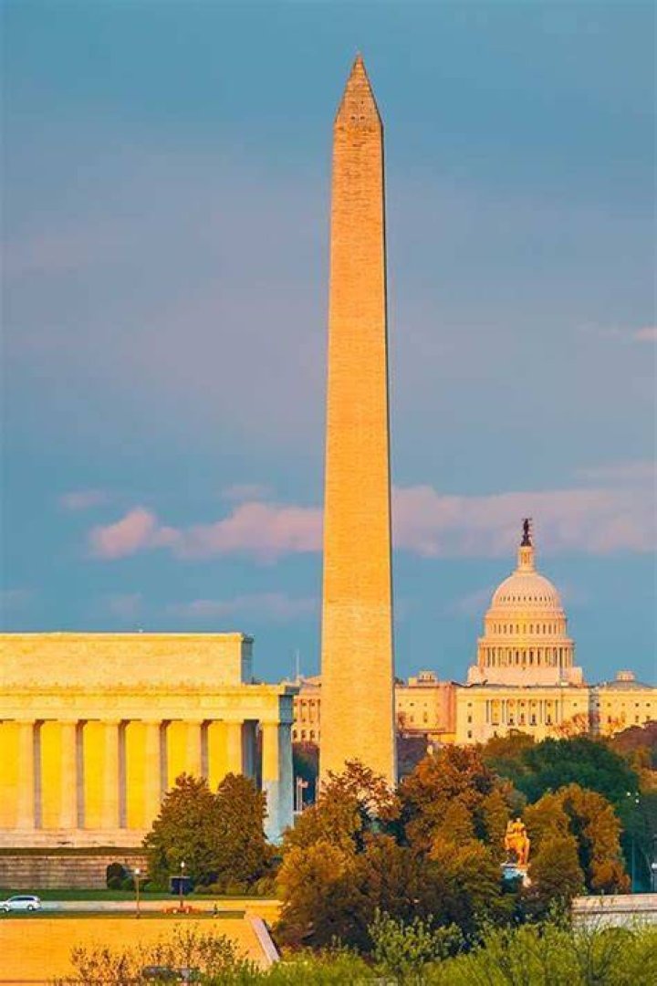 What is the symbol found next to Washington DC and what does it mean?