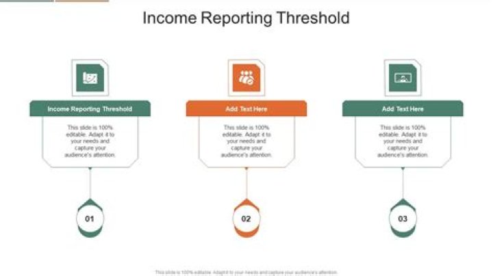 What is the threshold for not reporting income?