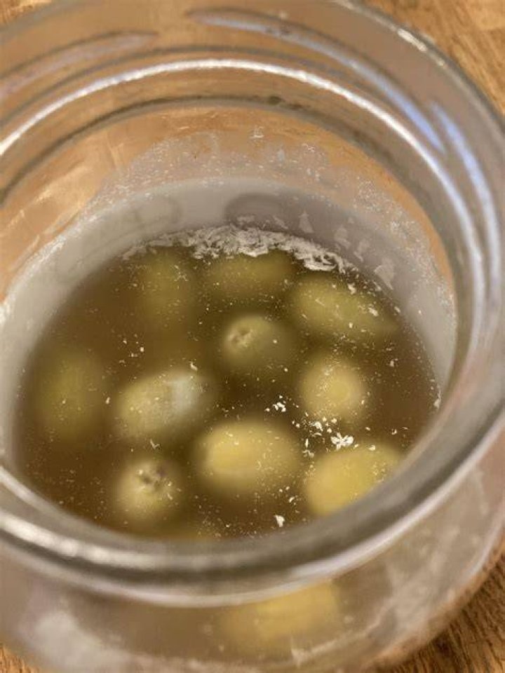 What is the white stuff in olive jars?