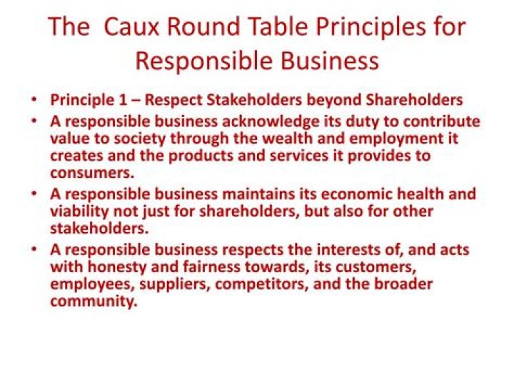 What is true of the Caux Round Table?