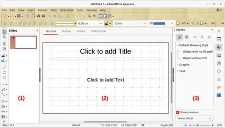 What is workspace in LibreOffice Impress?