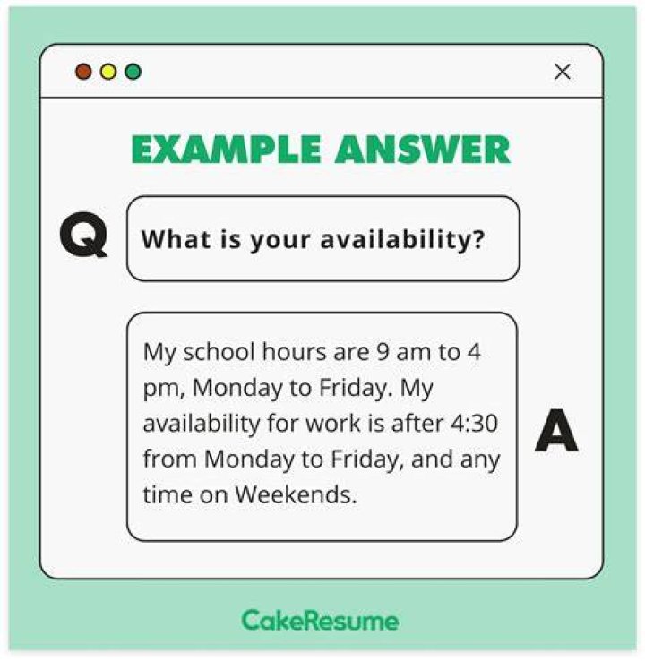 What is your availability answer?