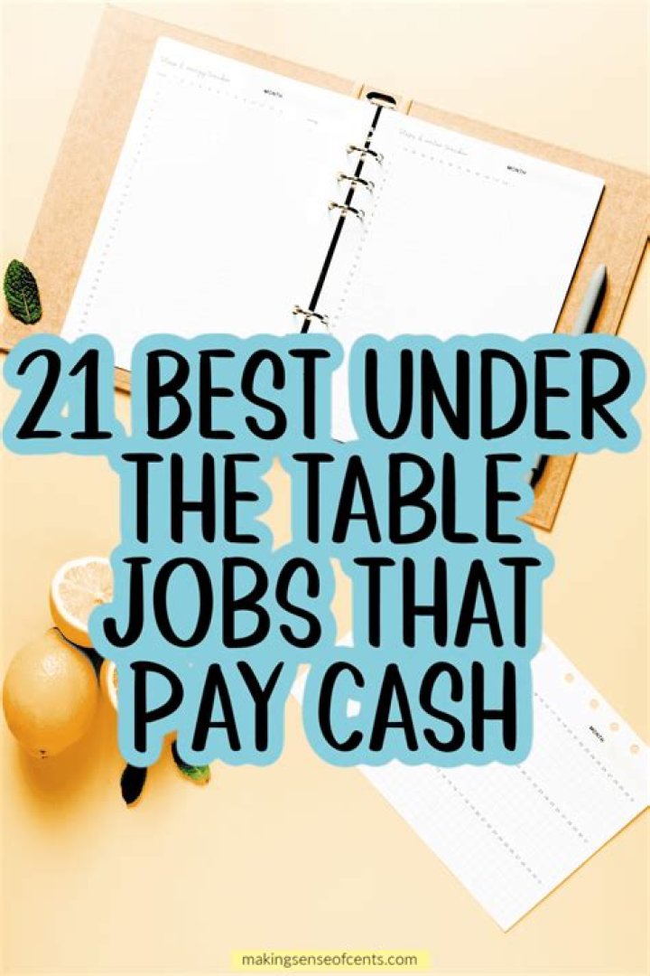What jobs typically pay cash?