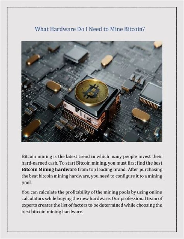 What kind of computer do I need to mine Bitcoin?