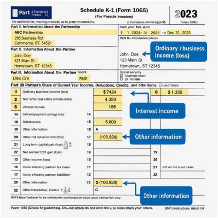 What kind of income is included in Schedule K-1?