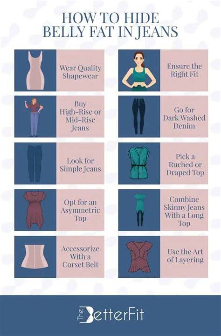 What kind of jeans hide your stomach fat?