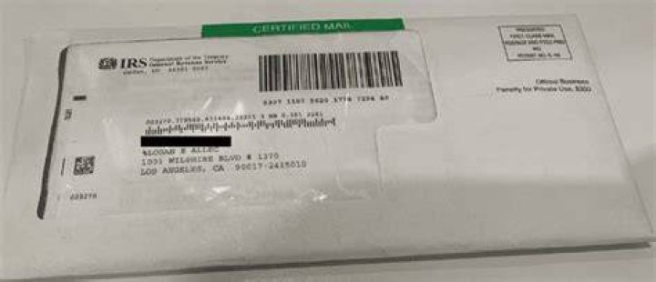 What kind of mail does the IRS send?