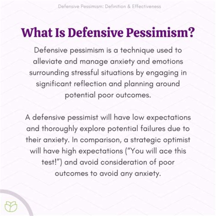 What kind of person is a defensive pessimist?