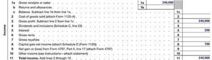 What line is net income on 1120?