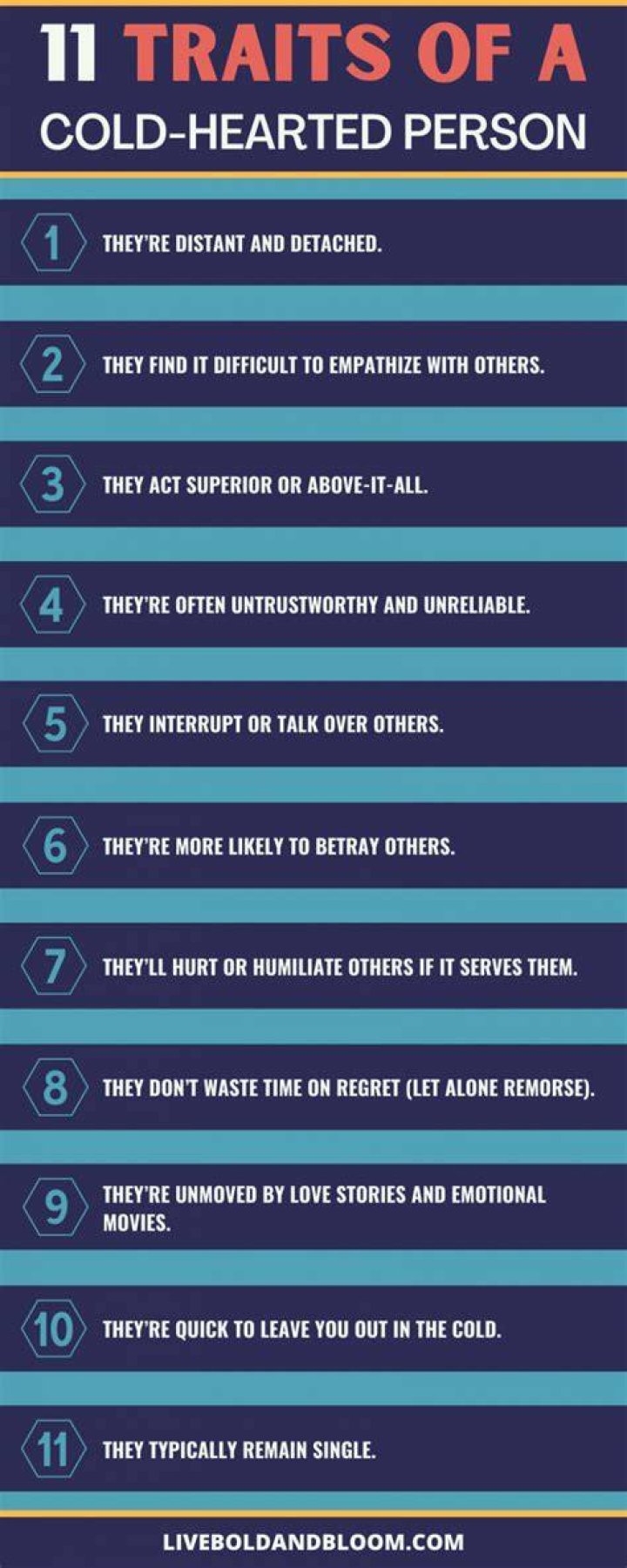 What makes a person cold-hearted?