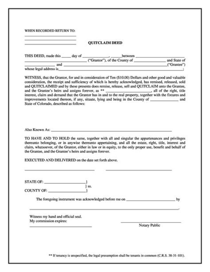 What makes a quit claim deed valid?