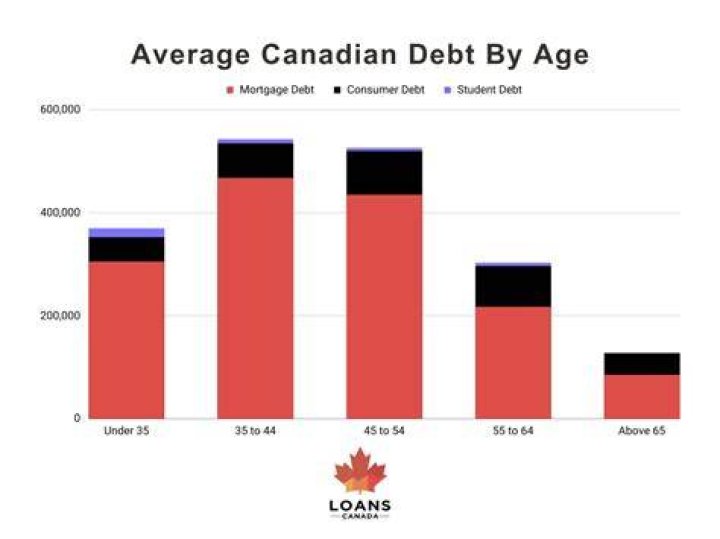 What percent of Canadians are debt free?