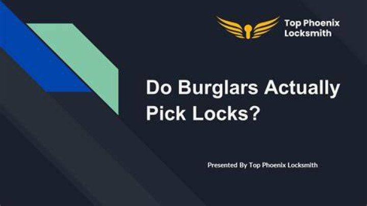 What percentage of burglars pick locks?