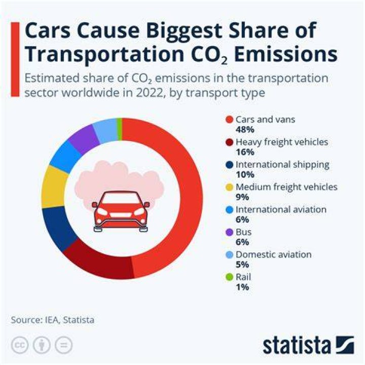 What percentage of pollution is caused by cars in the world?