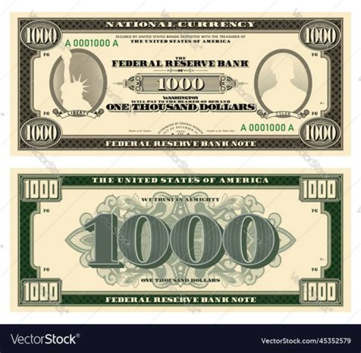 What point of view is 1000 dollars?