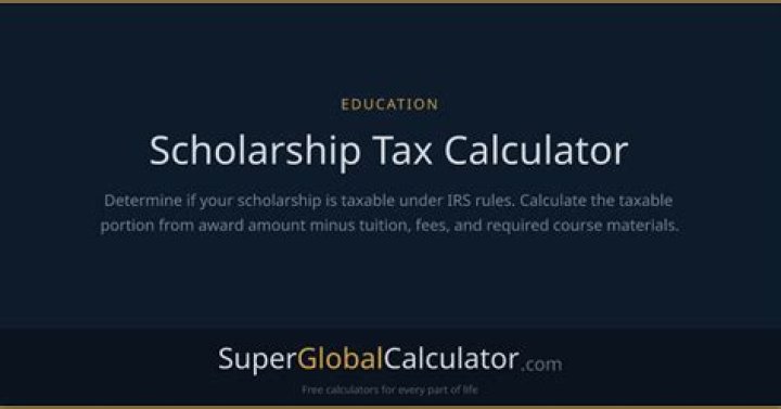 What portion of scholarship is taxable?