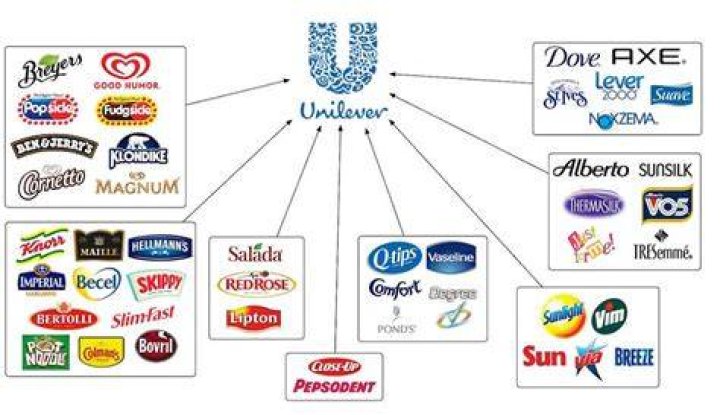 What products belong to Unilever?