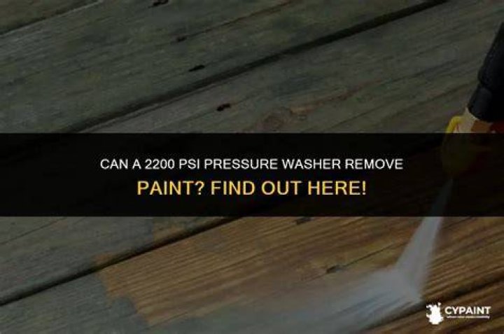 What PSI will remove paint?