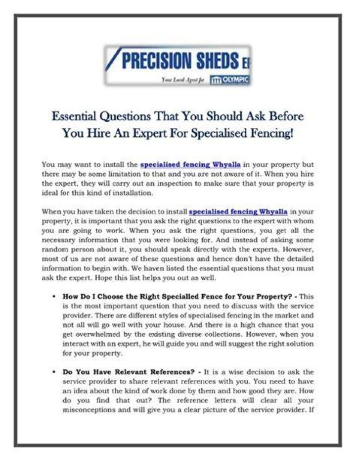 What questions should I ask an expert?