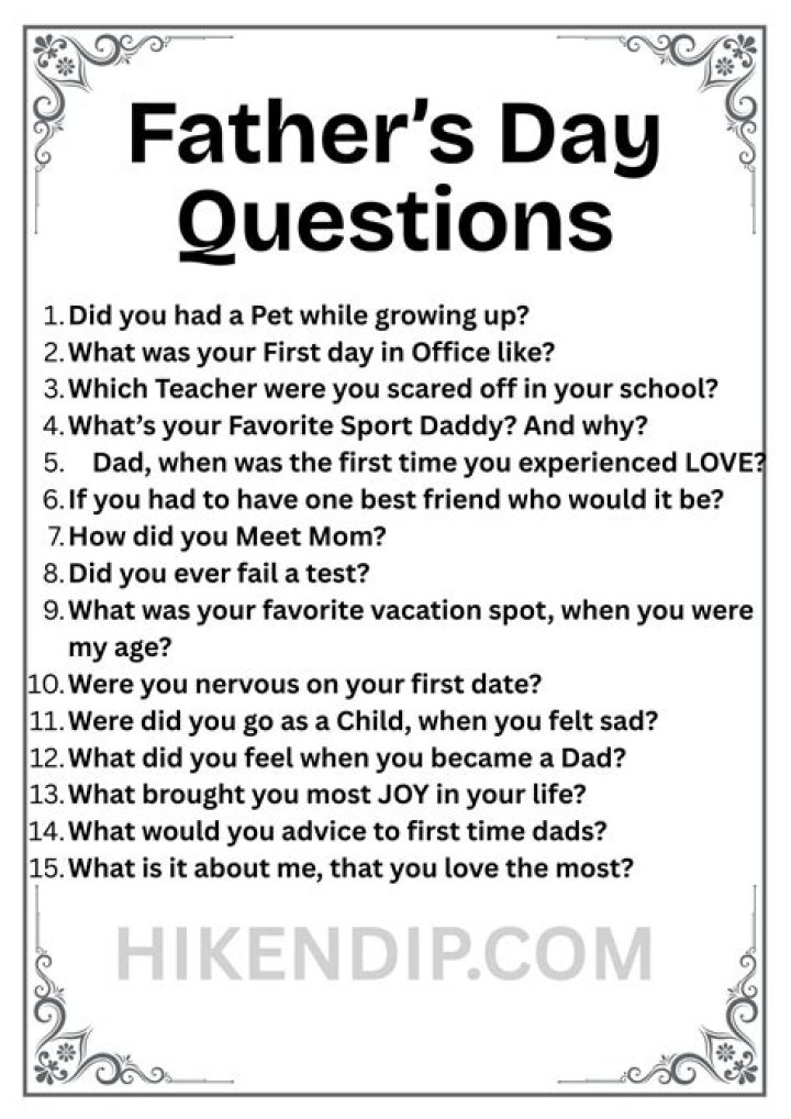 What questions should I ask my dad before he dies?