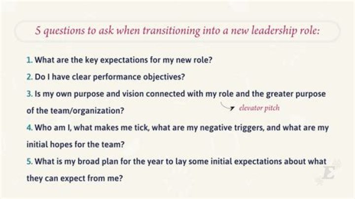 What questions should I ask when transitioning into a new role?