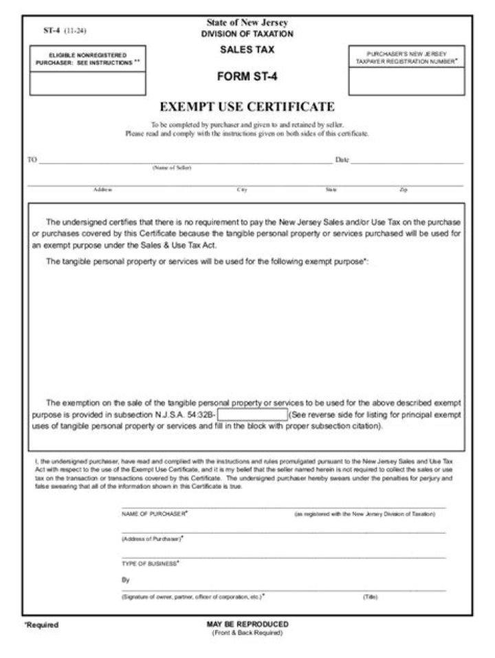 What services are tax exempt in NJ?