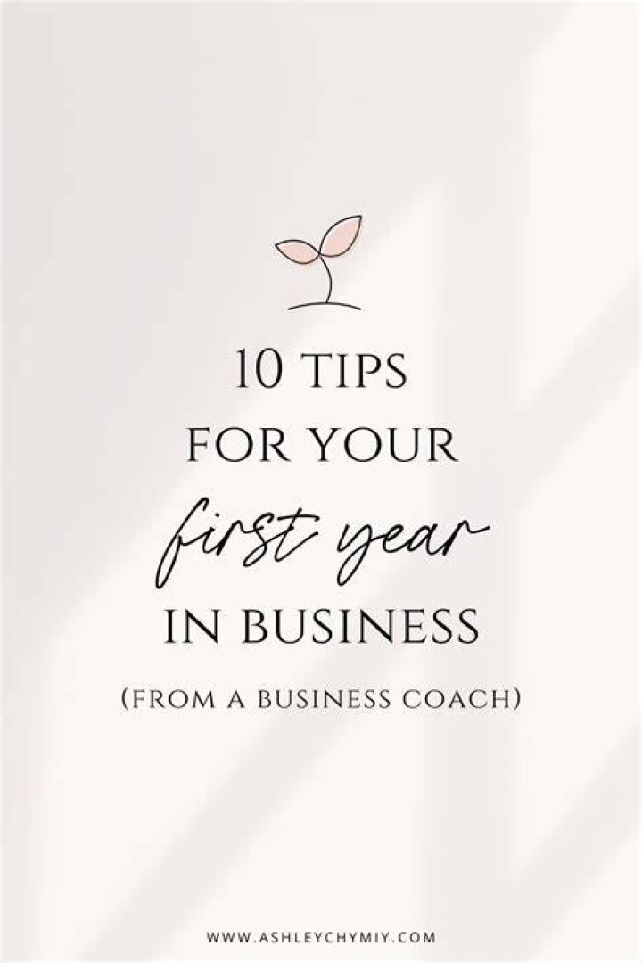 What should I do in my first year of business?