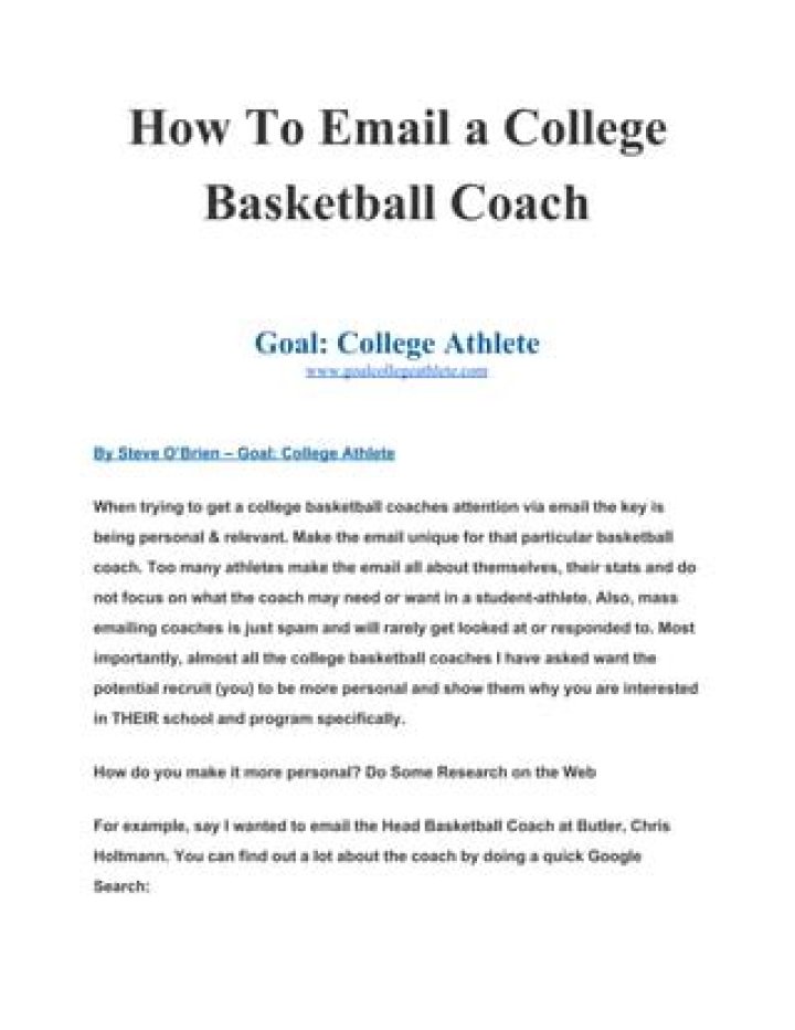 What should you not say to a college coach?