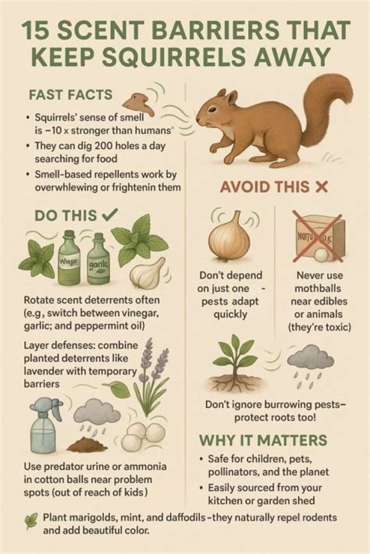 What smells do squirrels hate?