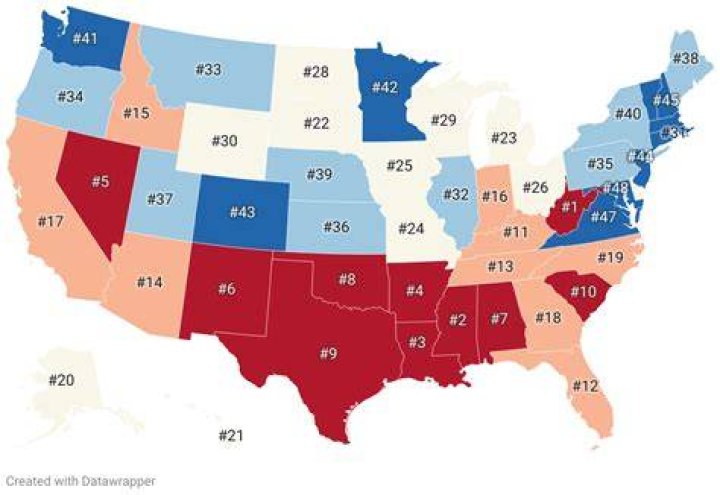 What state has the least military?