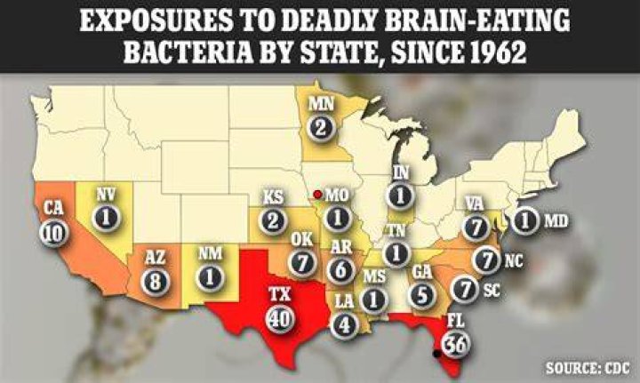 What states have brain-eating amoeba?