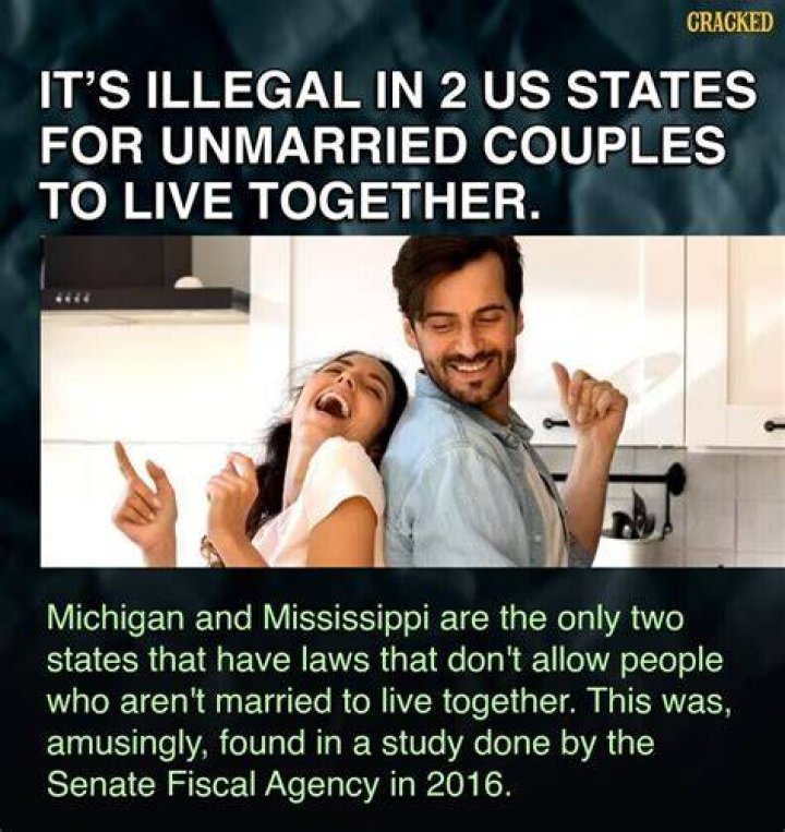 What states is it illegal to live unmarried?