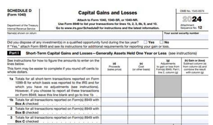What tax form do I use for capital losses?