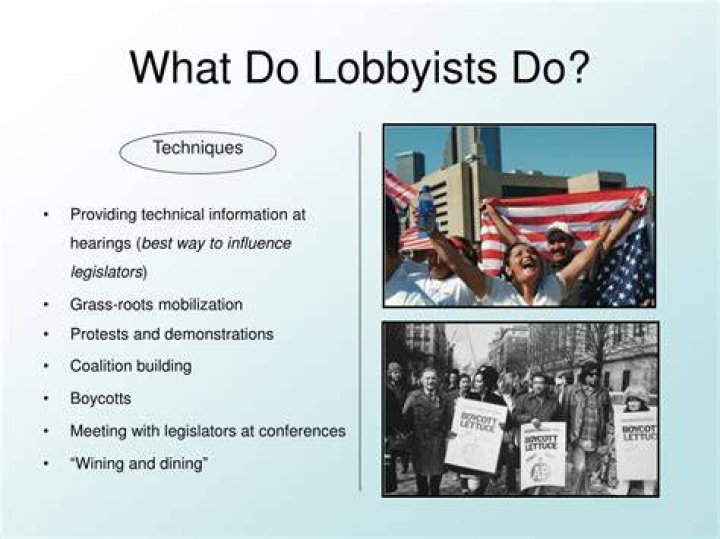 What techniques do lobbyists use?