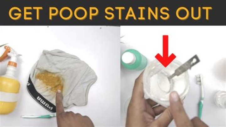 What temperature water gets out poop stains?