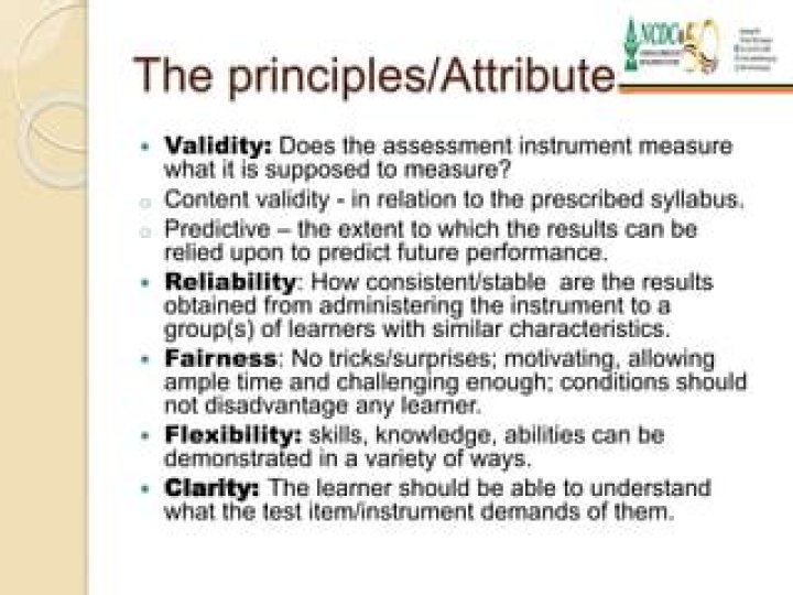 What three attributes are used to determine the reliability of an instrument?