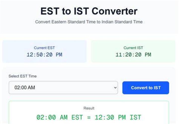 What time is 11 AM EST in EST?