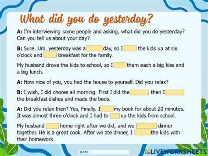 What to answer when interviewer asks what did you do Yesterday?