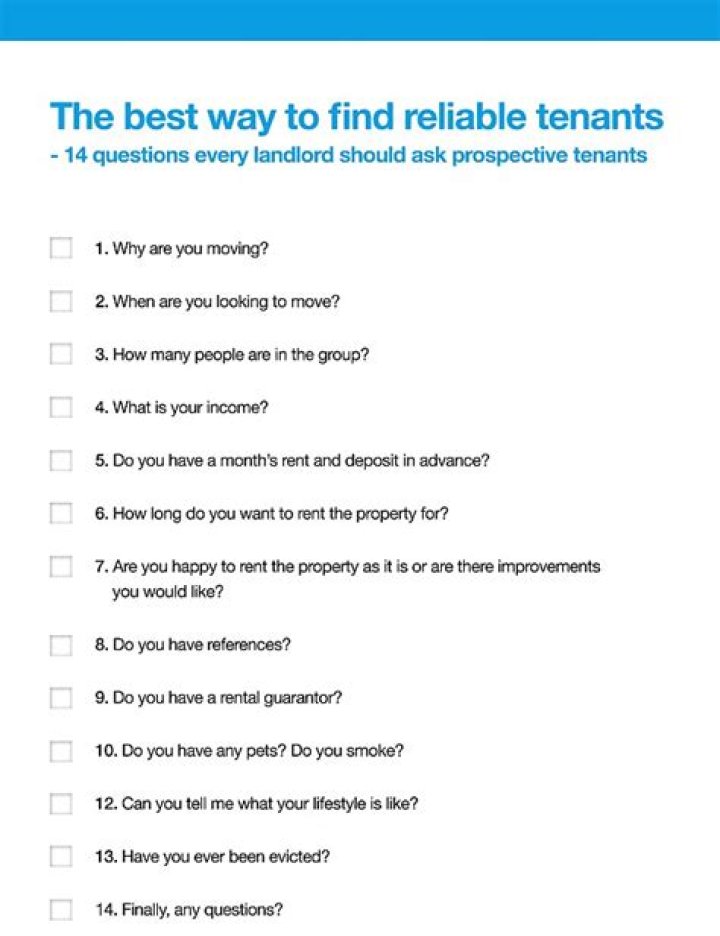 What to ask a tenant before renting?