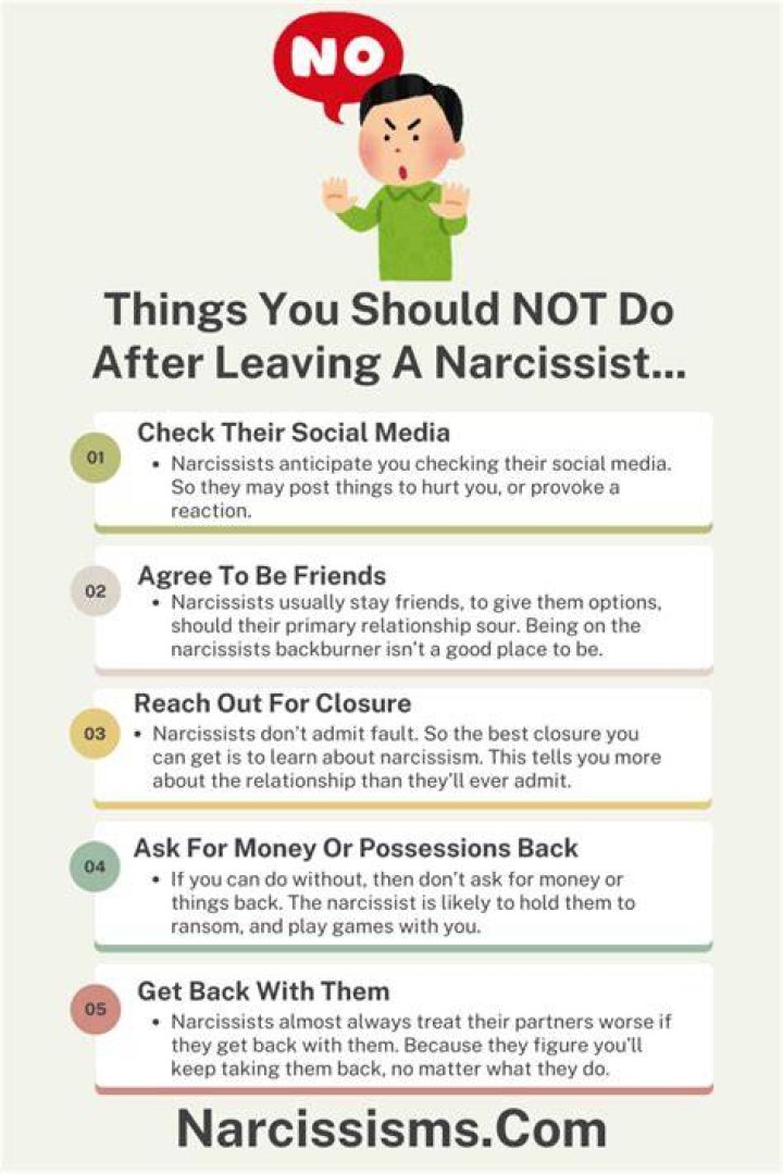 What to do after leaving a narcissist?